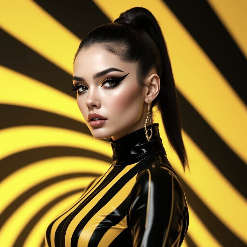 Futuristic Goddess in Triadic Hues