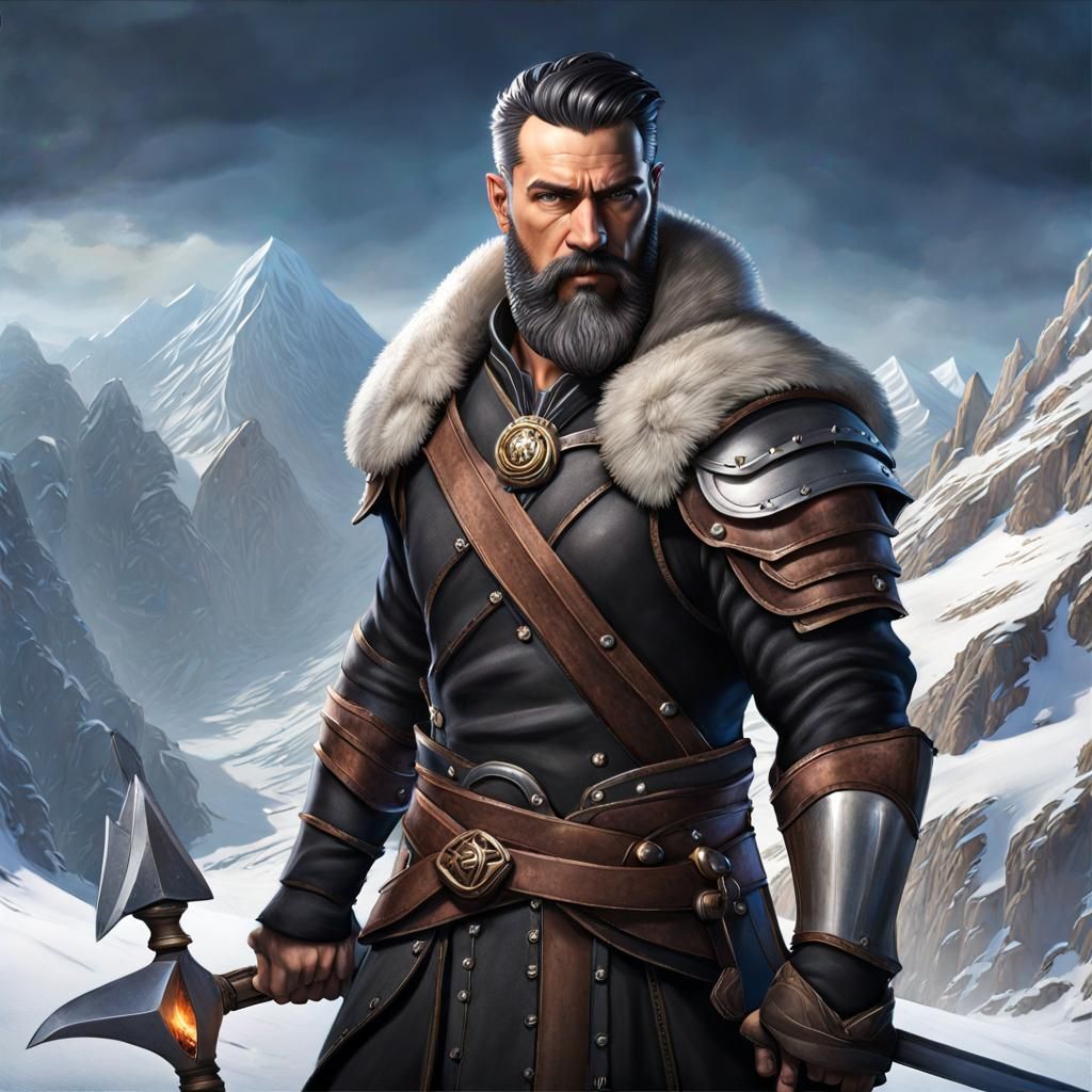 Epic High Fantasy Goliath Blacksmith Portrait