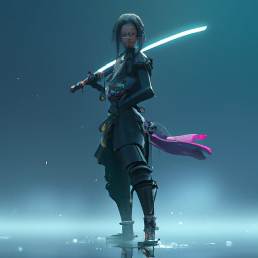 Hyperdetailed Ninja Concept Art in Dark Fantasy Style