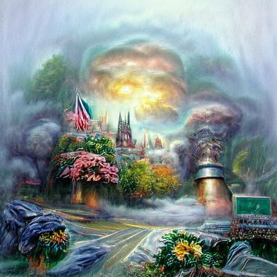 Ethereal Nuclear Armageddon in Fantasy Style