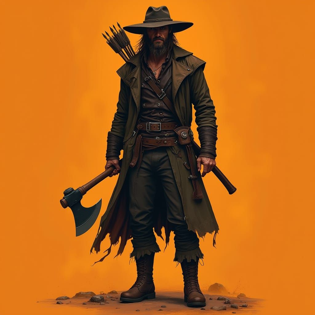 Fantasy Ranger in Earthy Tones