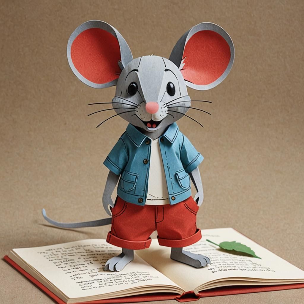 Mouse in Red Shorts: A Pop-Up Book Illustration