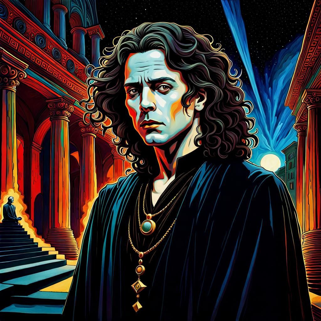 Melancholy Singer in Waterhouse Style, 8K