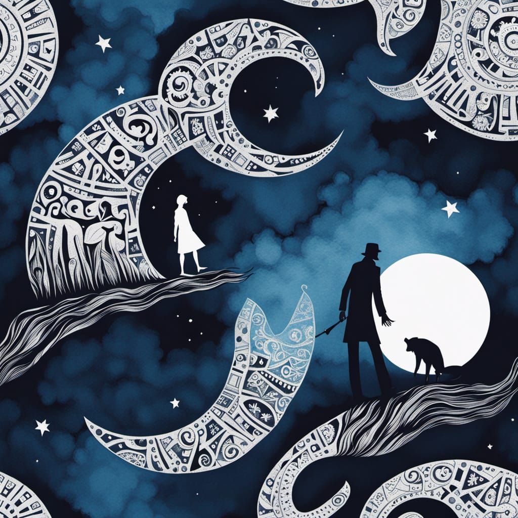 Ethereal Open Book with Glyphs in Watercolor Style