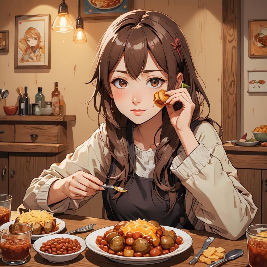 Baked Potato with Beans and Cheese (Fail)