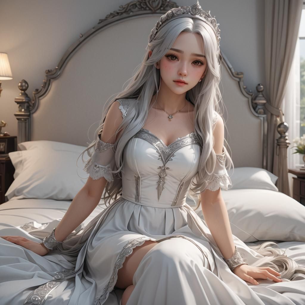 Anime Princess Portrait in 3D Art Style
