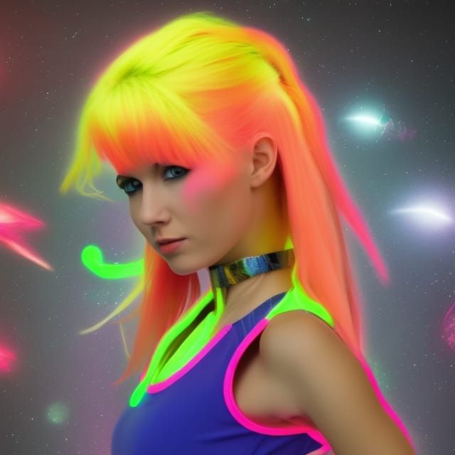 Intergalactic Space Gang Leader in Neon Spandex