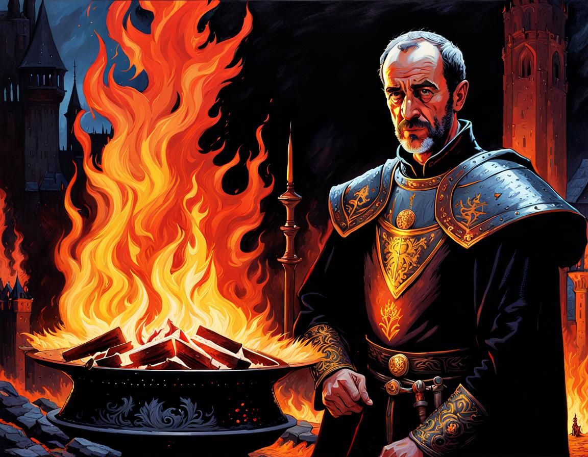 Stannis Baratheon Portrait in Dark Fantasy Style