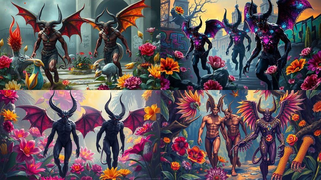 Demons in a Polychromatic Garden of Earthly Delights