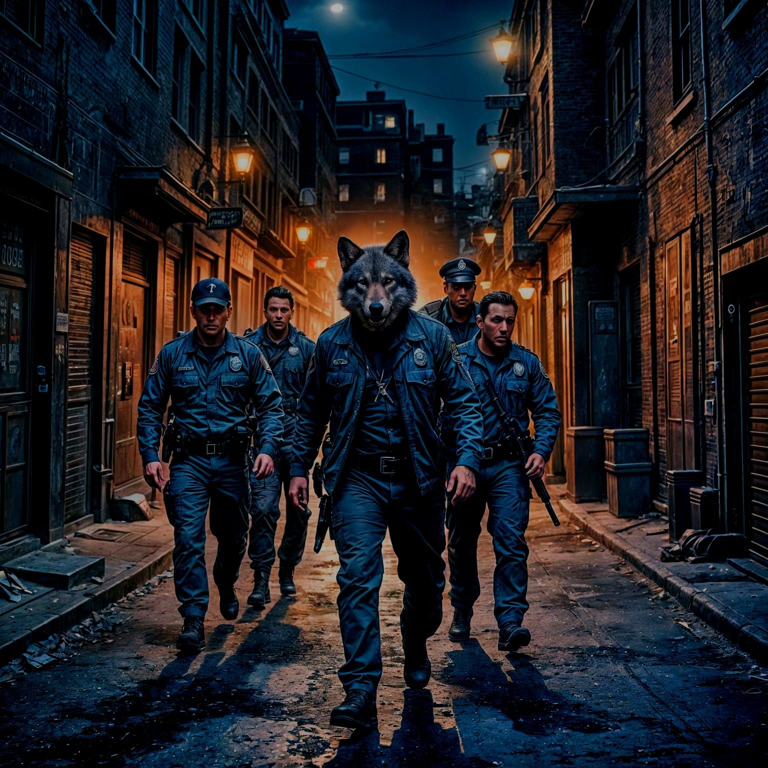 Movie Poster: Cops vs Time-Traveling Wolf