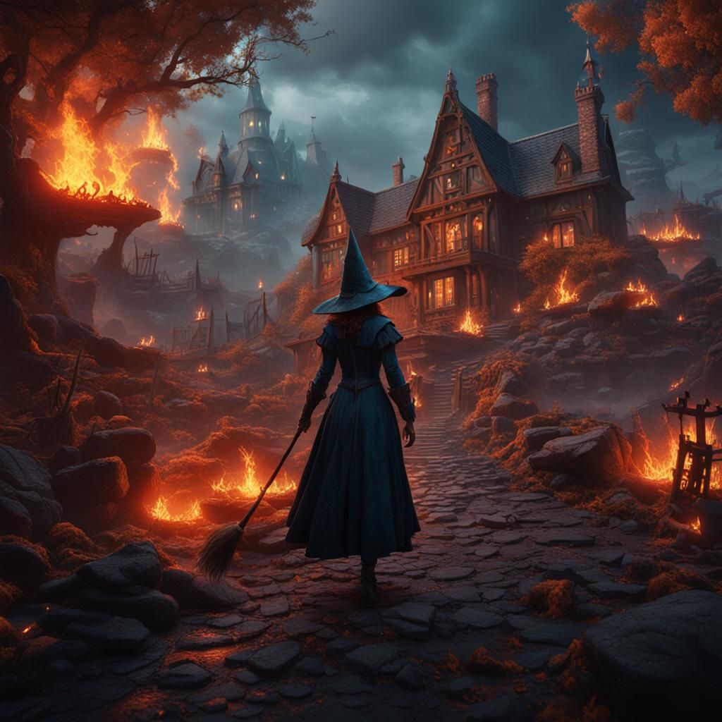 Fantastical Matte Painting: Burn The Witch