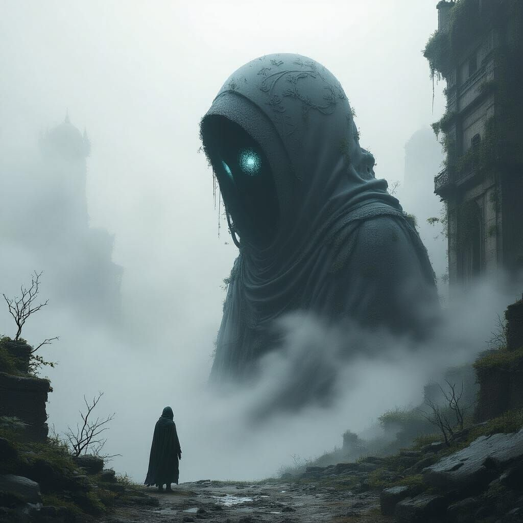 Yahave in Dreamy Mist: Futuristic Organic Art