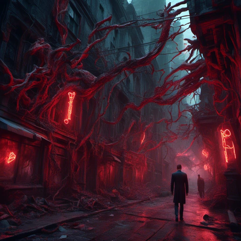 Tesla Meets Musk in Cyberpunk City Alley