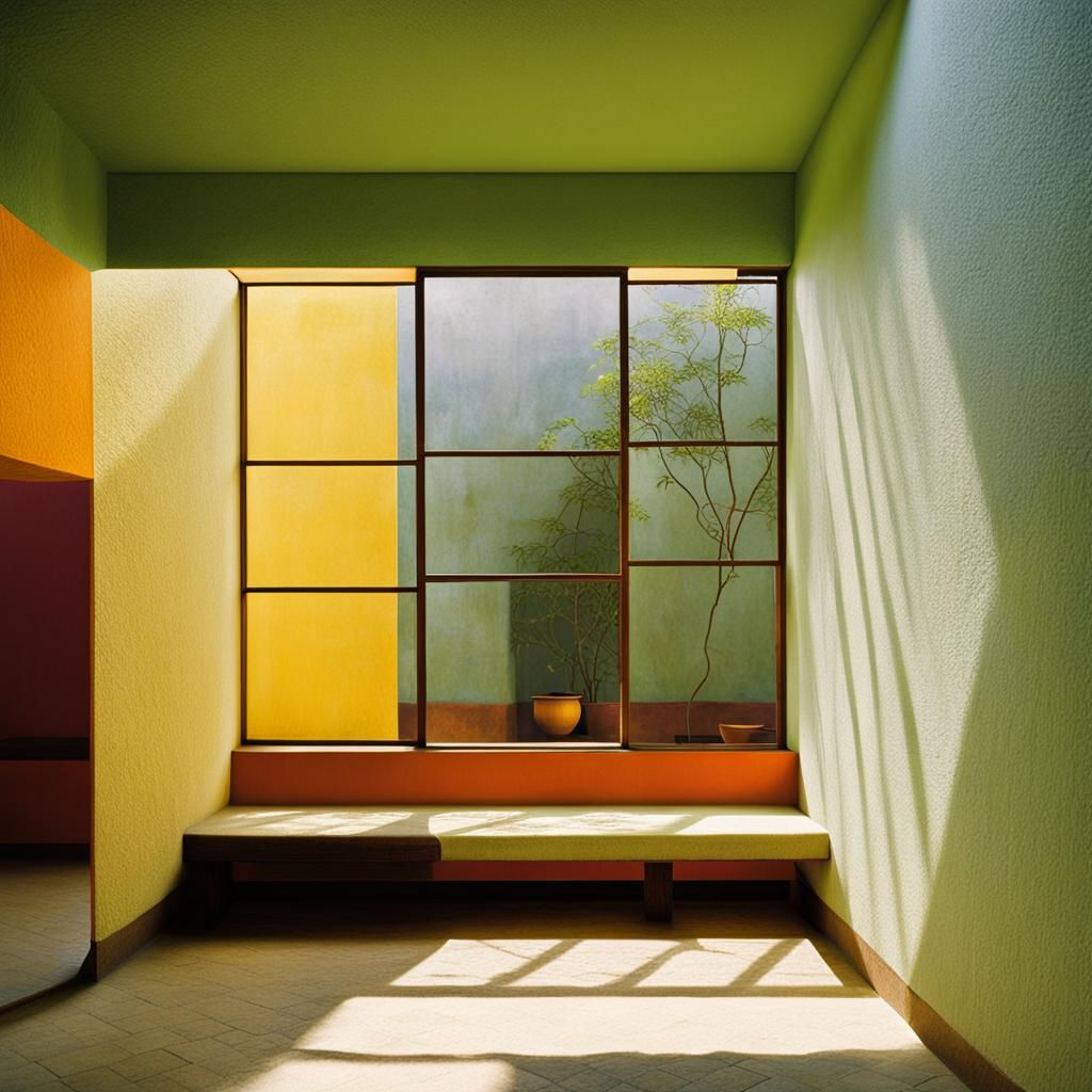 Luis Barragan House Interior: Window Light Photograph