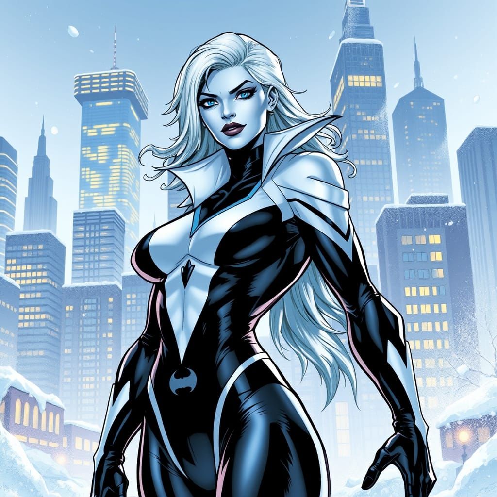 Killer Frost in Comic Book Art Style