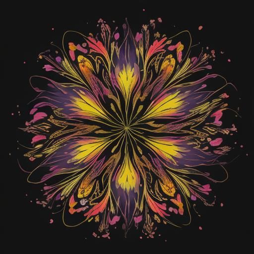 Colorful Calla Lilies with Splatter-Paint Cross Illustration