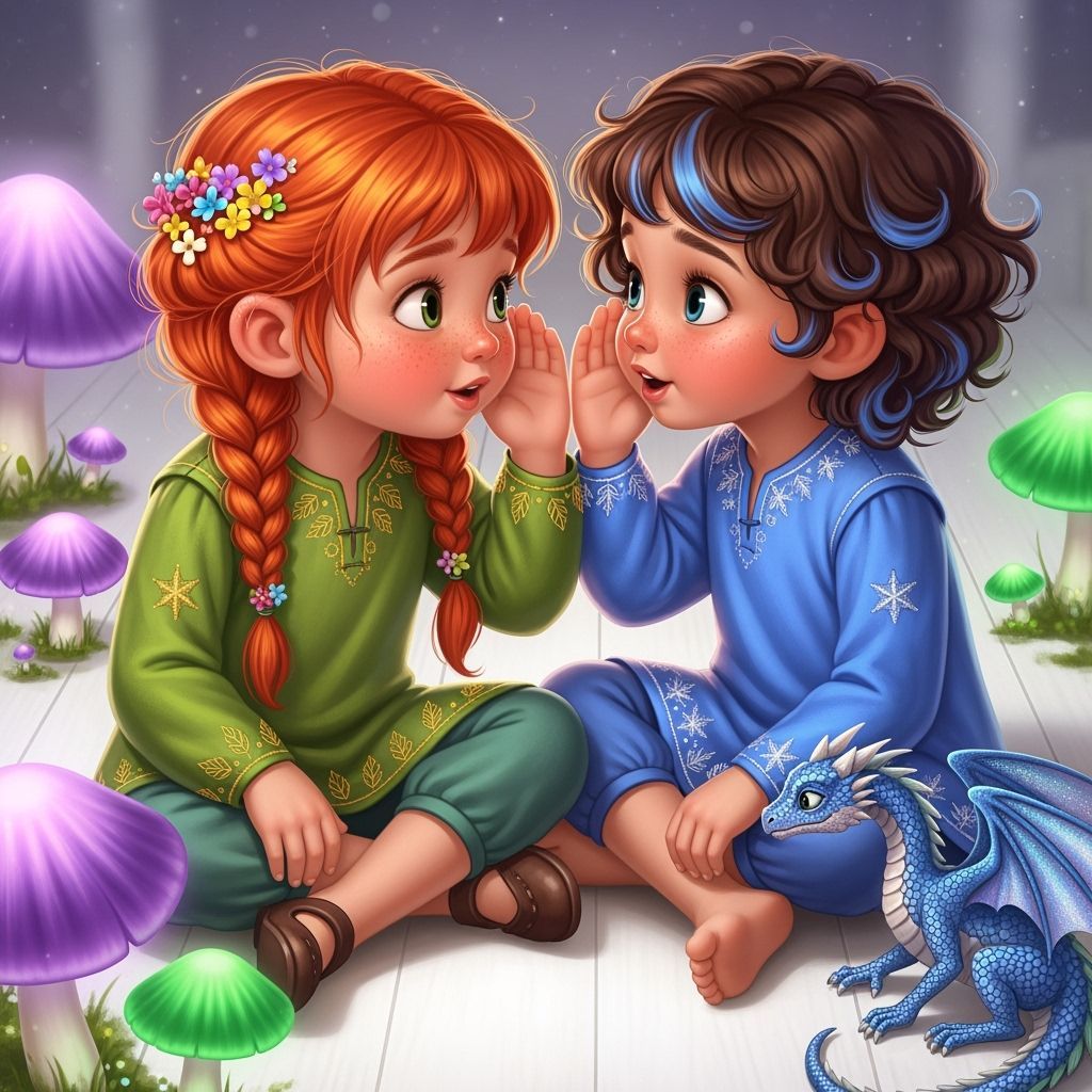 Children Share Secrets with Magical Creatures