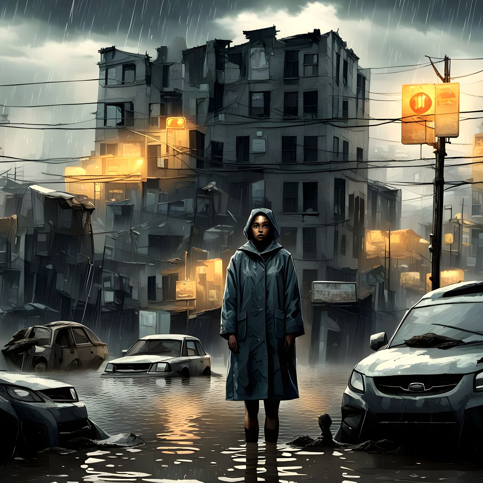 Dramatic Flood Warning Scene