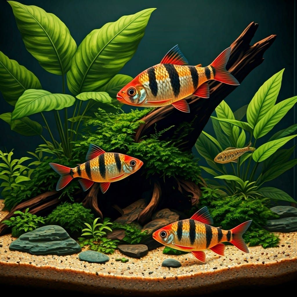 Tropical Fish in a Realistic Underwater Scene