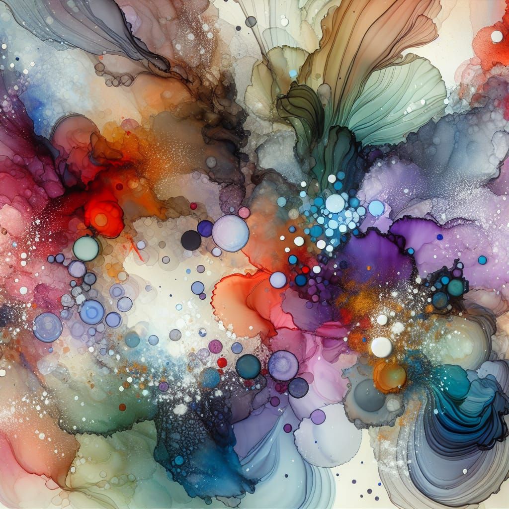 Alcohol Ink and Oil Paint Airbrush Masterpiece