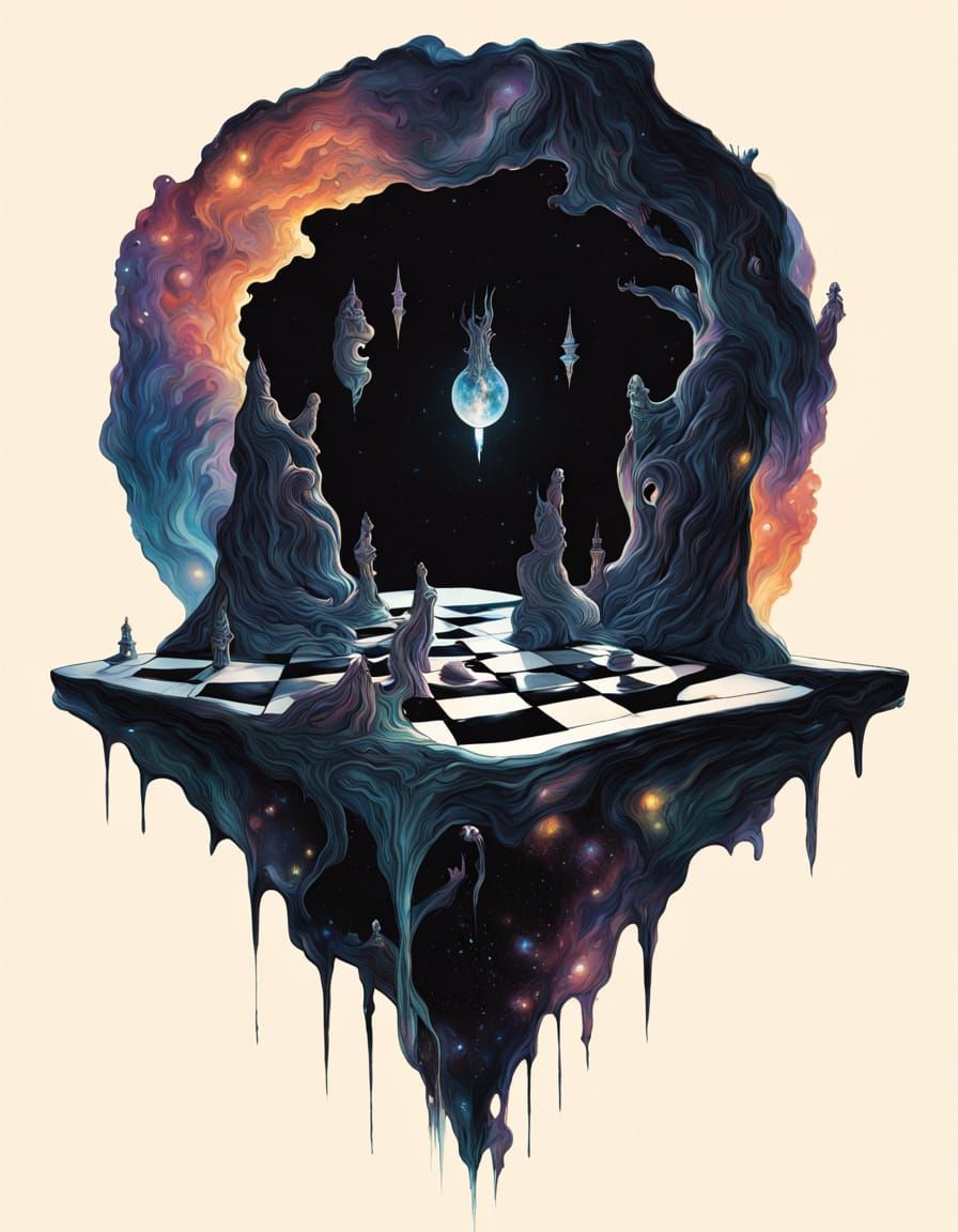 Cosmic Beings Play Chess at Black Hole's Edge