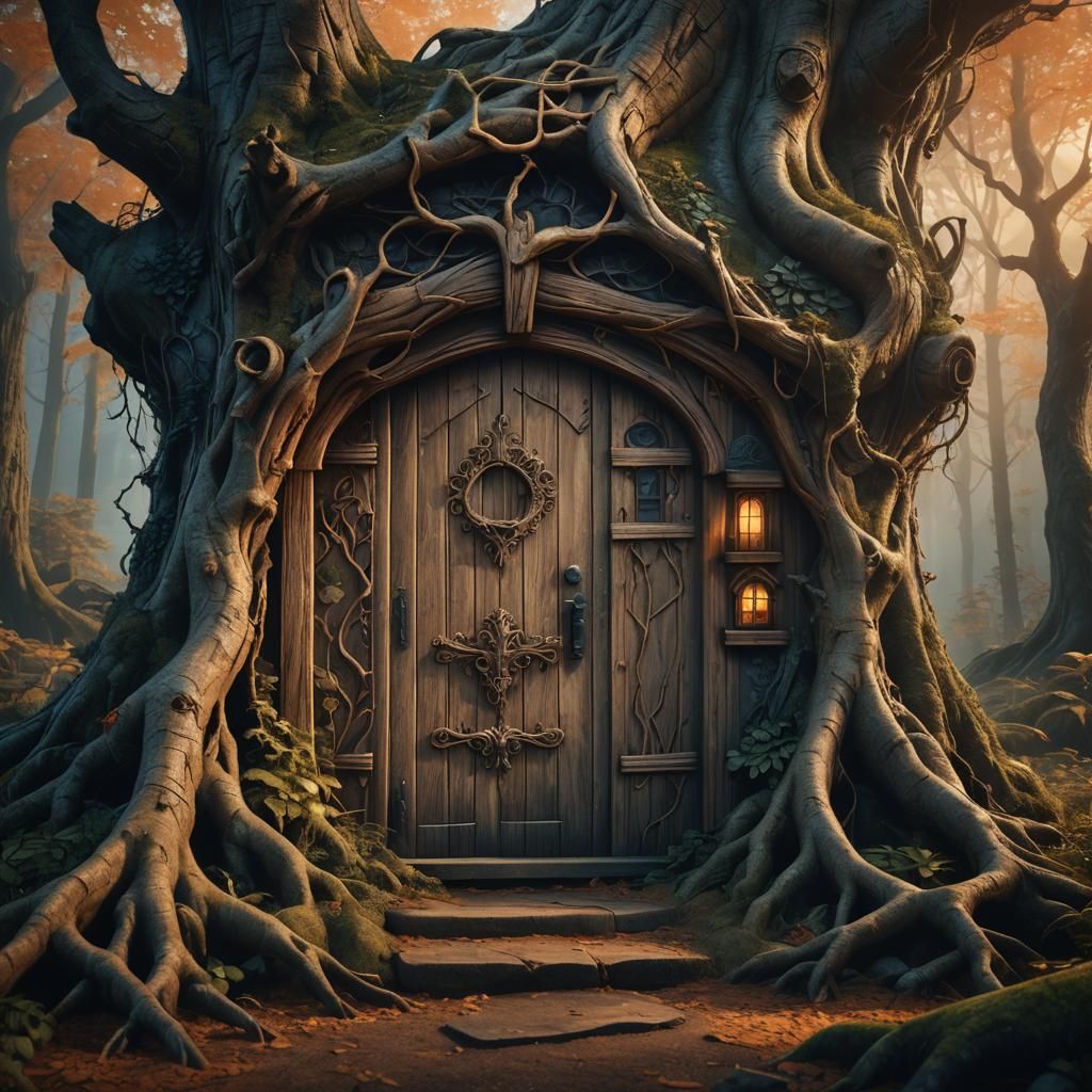 Cabin in Misty Woods: Matte Painting