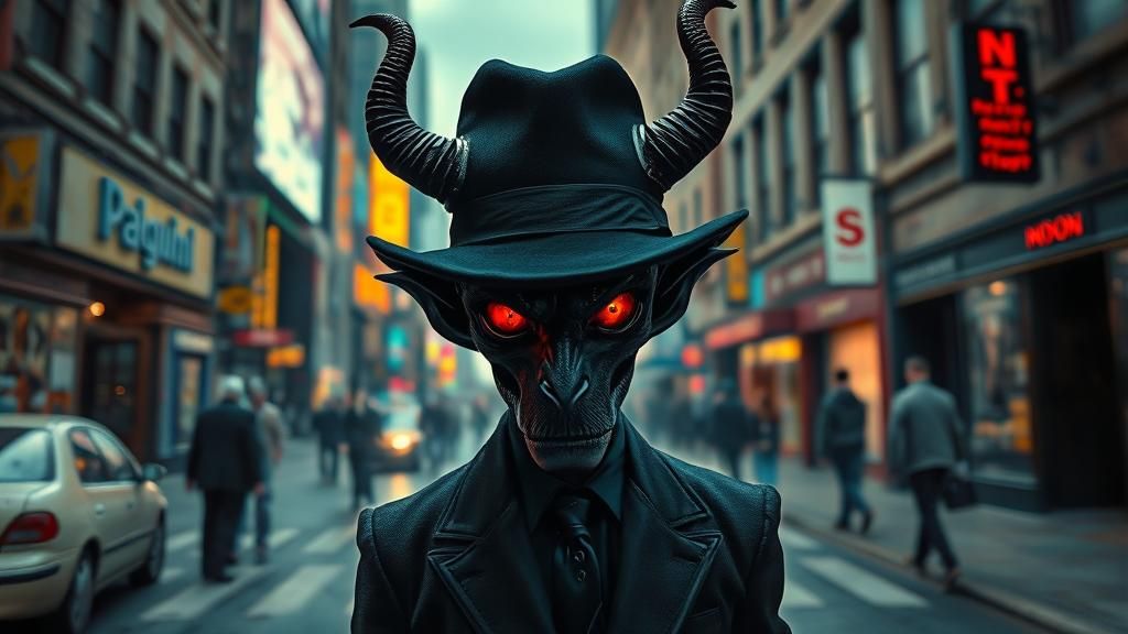 Surreal Demon Marches in New York, Beksiński Style