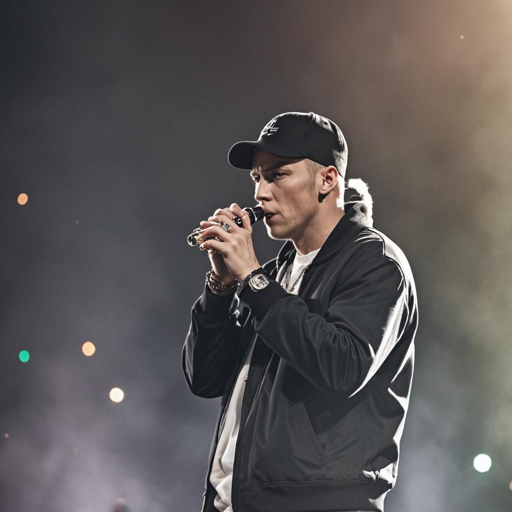 Eminem with Slide Whistle: Professional Photography