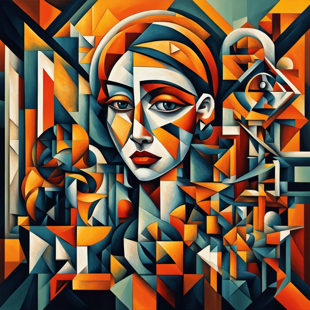 Cubist Painting: Madeline The Person - Things I Carry