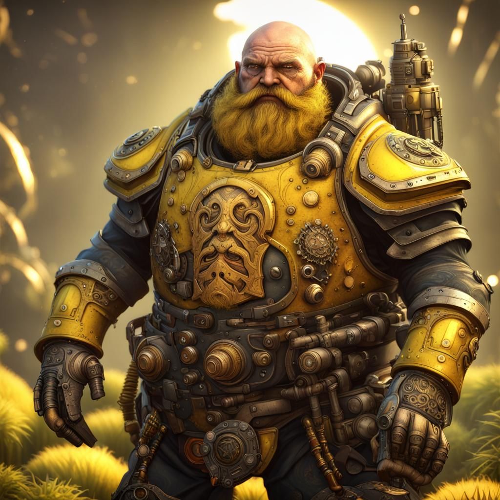 Steampunk Space Dwarf with Laser Sword