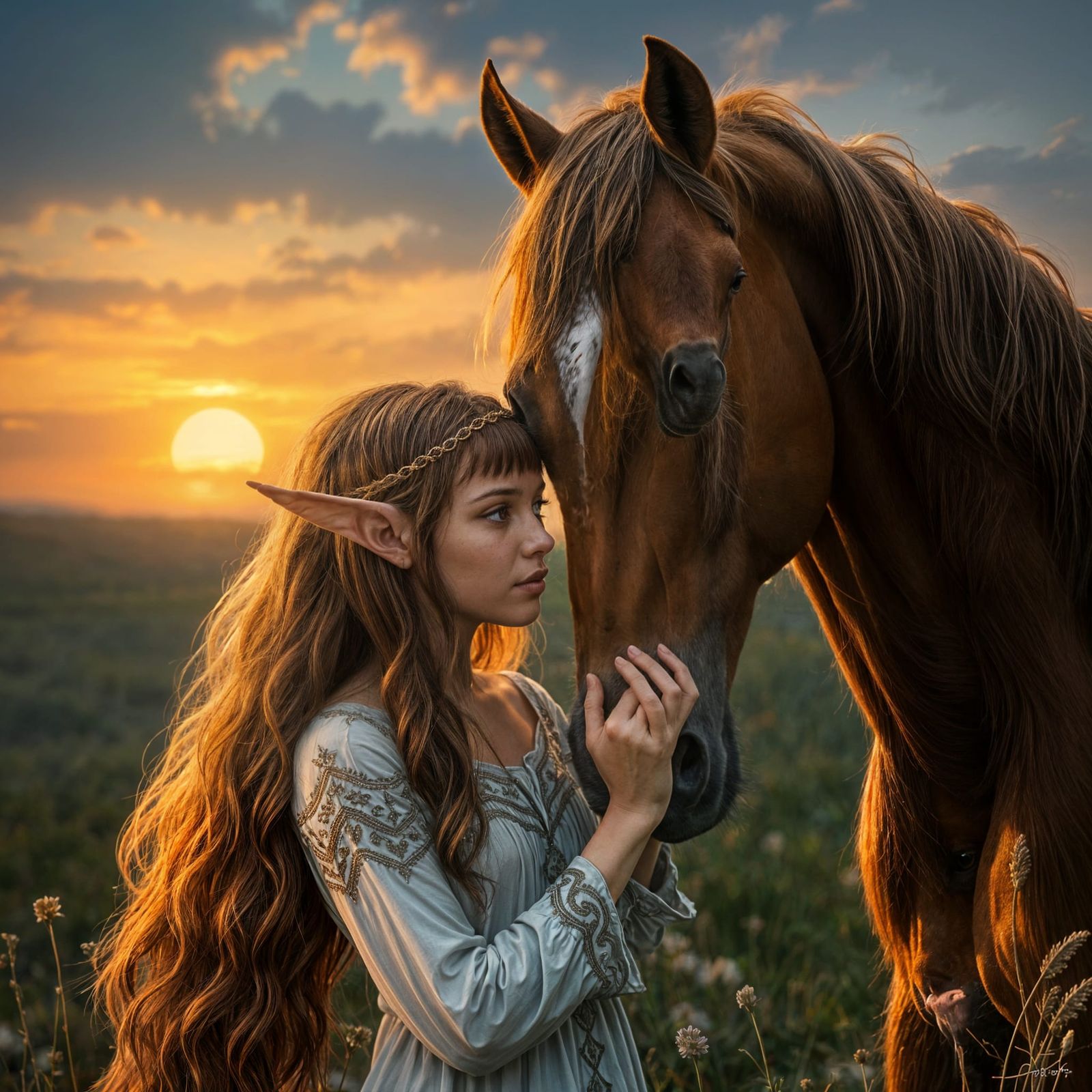 Girl and her horse