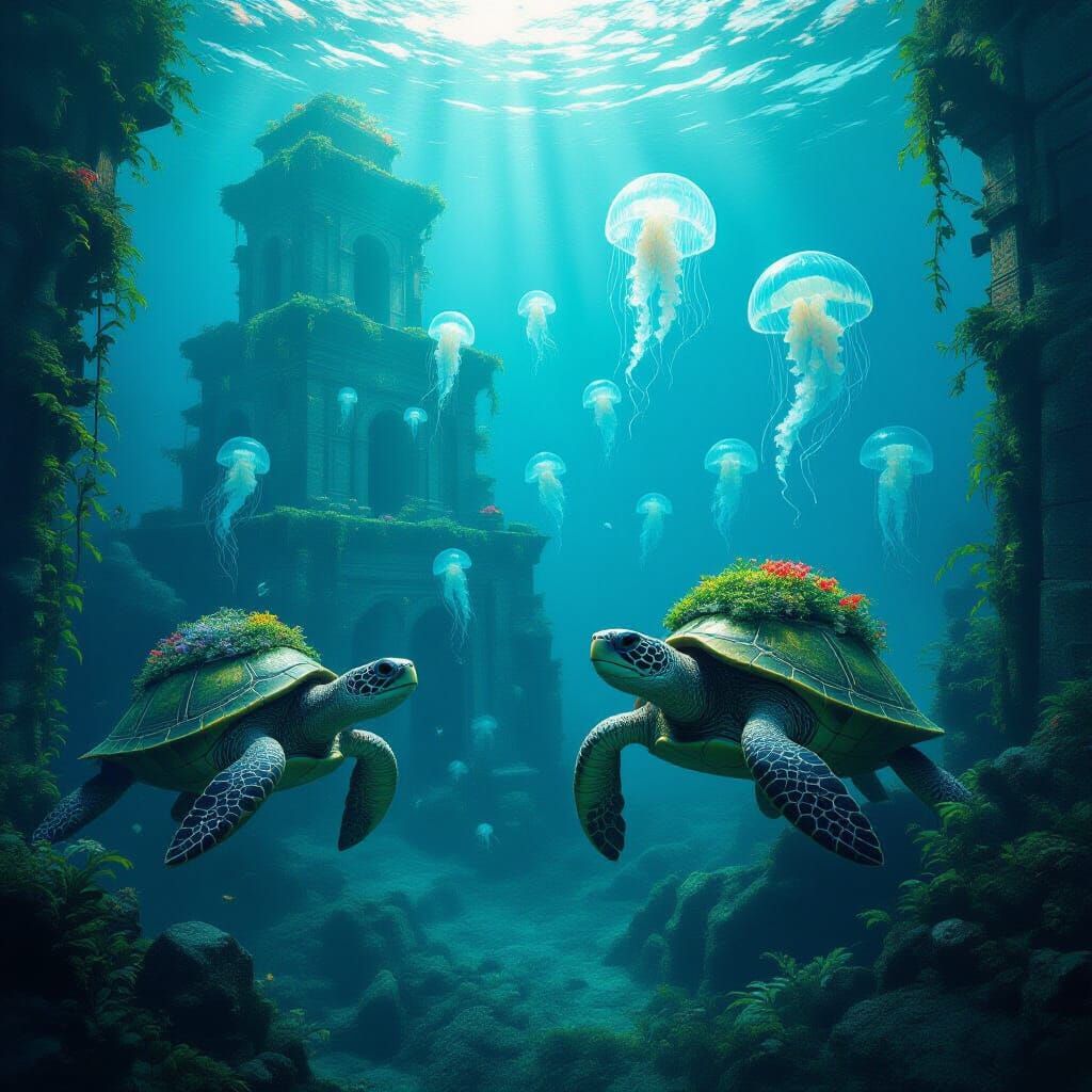 Sunken Kingdom: Bioluminescent Gardens of the Deep