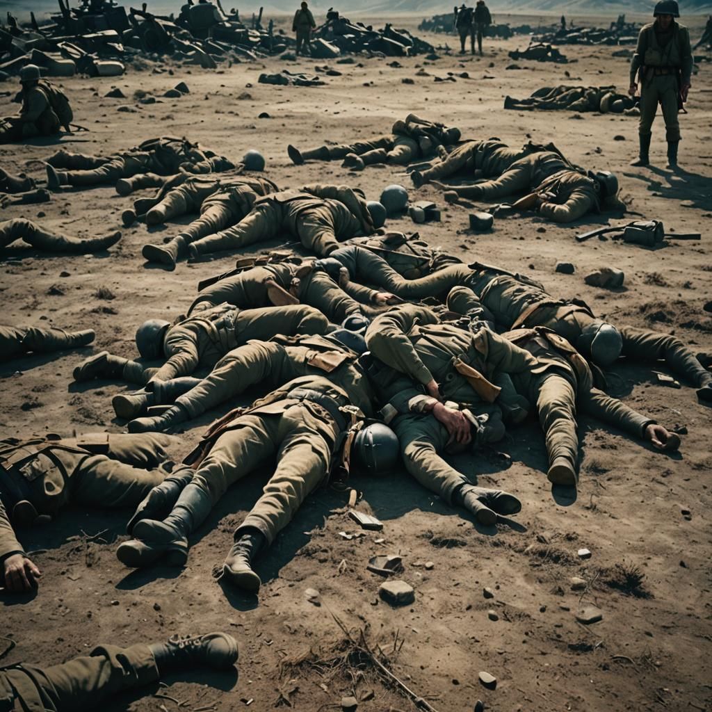 Defeated Rebel Soldiers Surrender on Battlefield: Cinematic ...