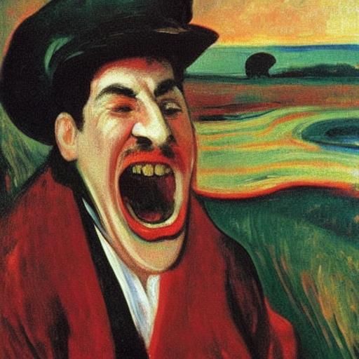 Laughing Cavalier in Expressionist Style