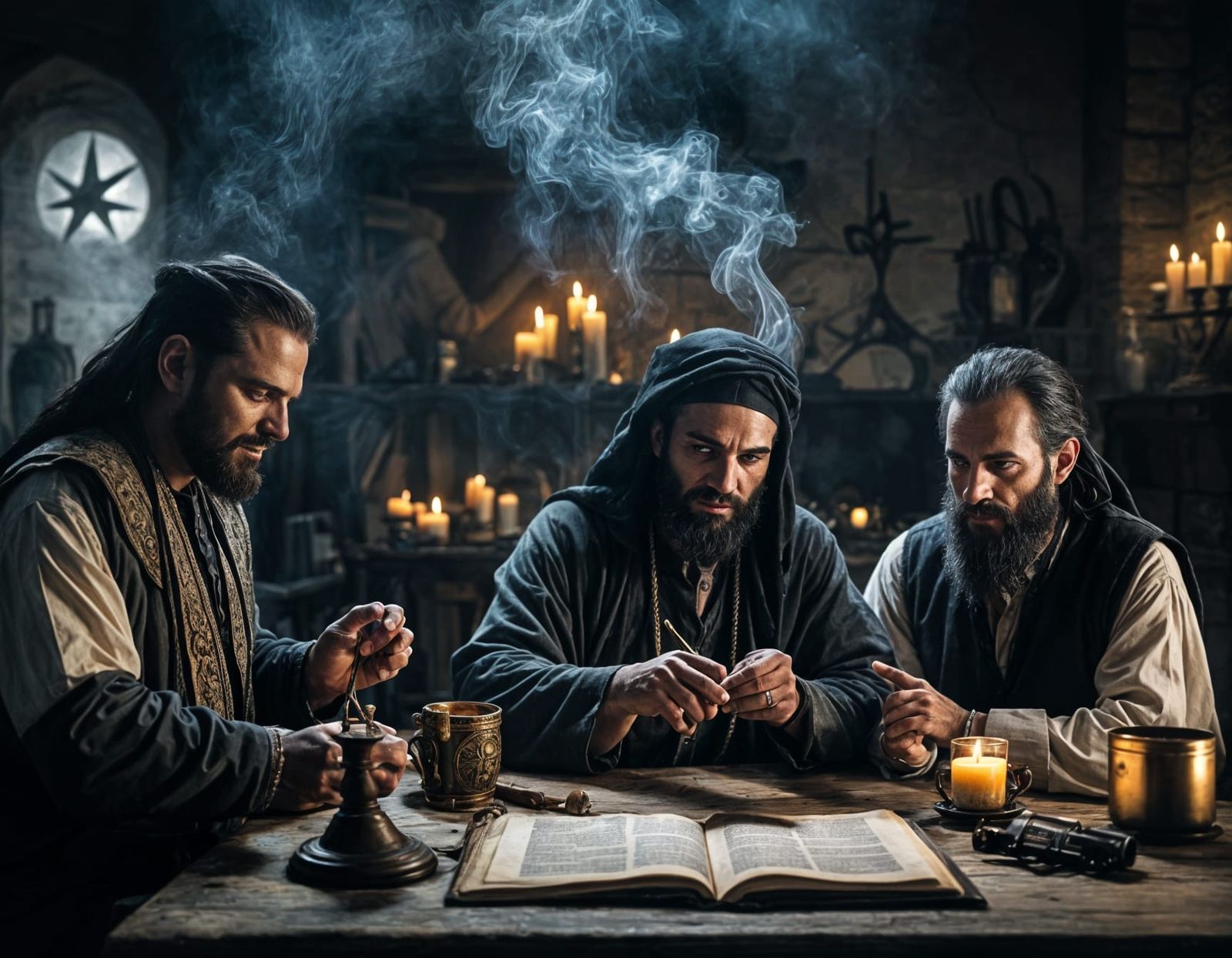 Biblical Conspirators Plotting Evil Deeds