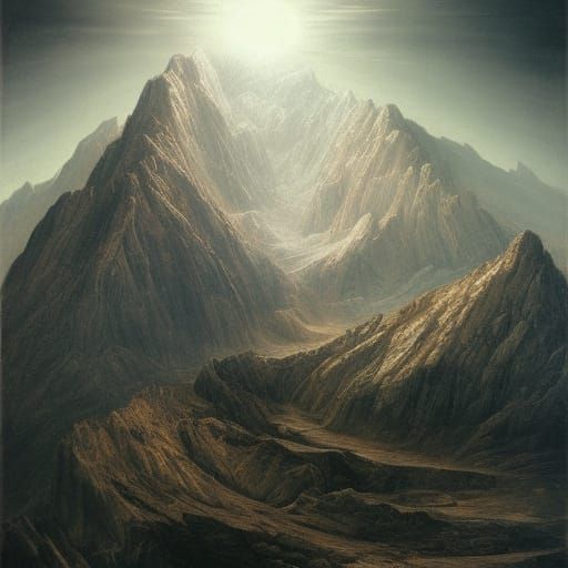 Biomechanical Mountains: A Cinematic Artstation Masterpiece