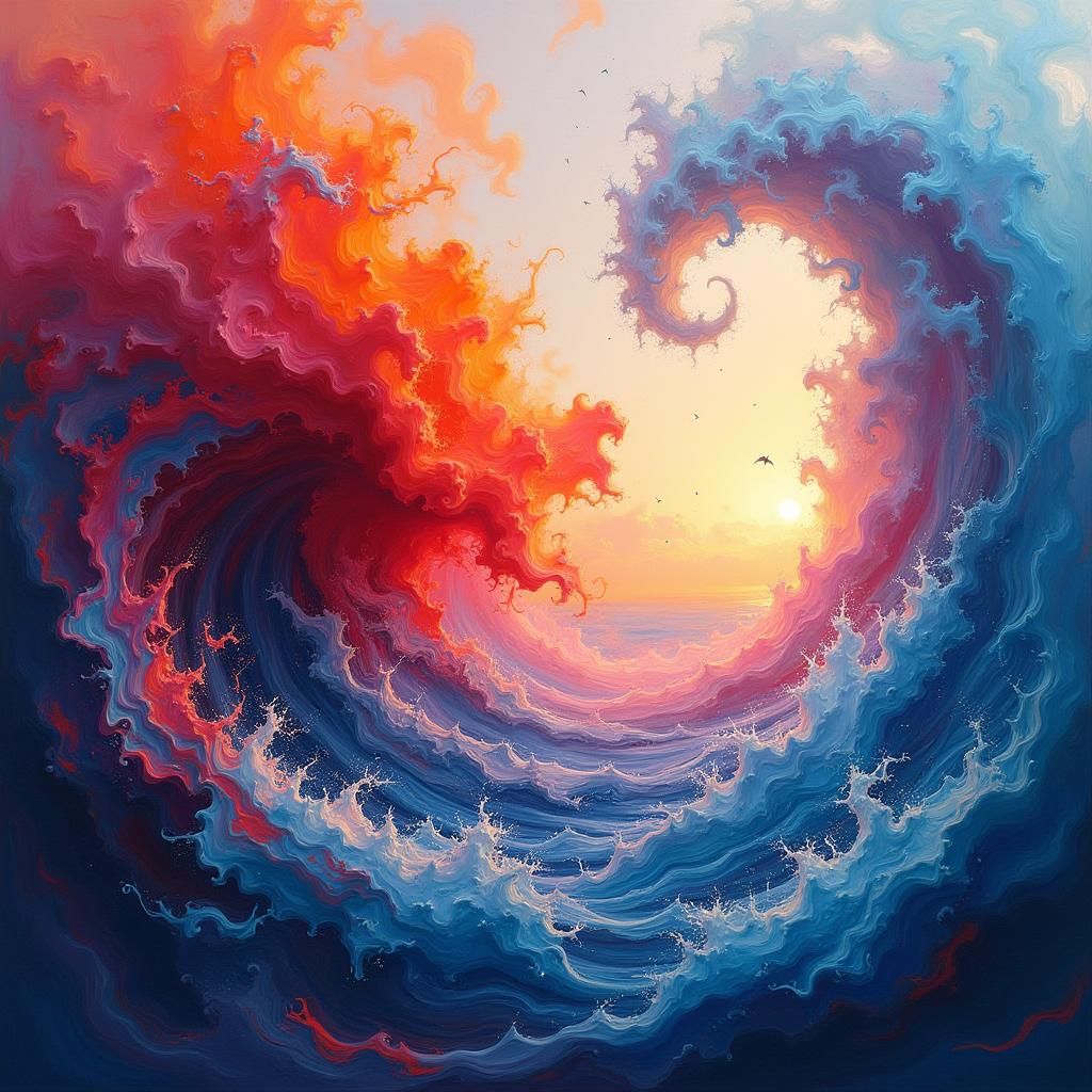 Abstract Swirling Forms in Dynamic Motion