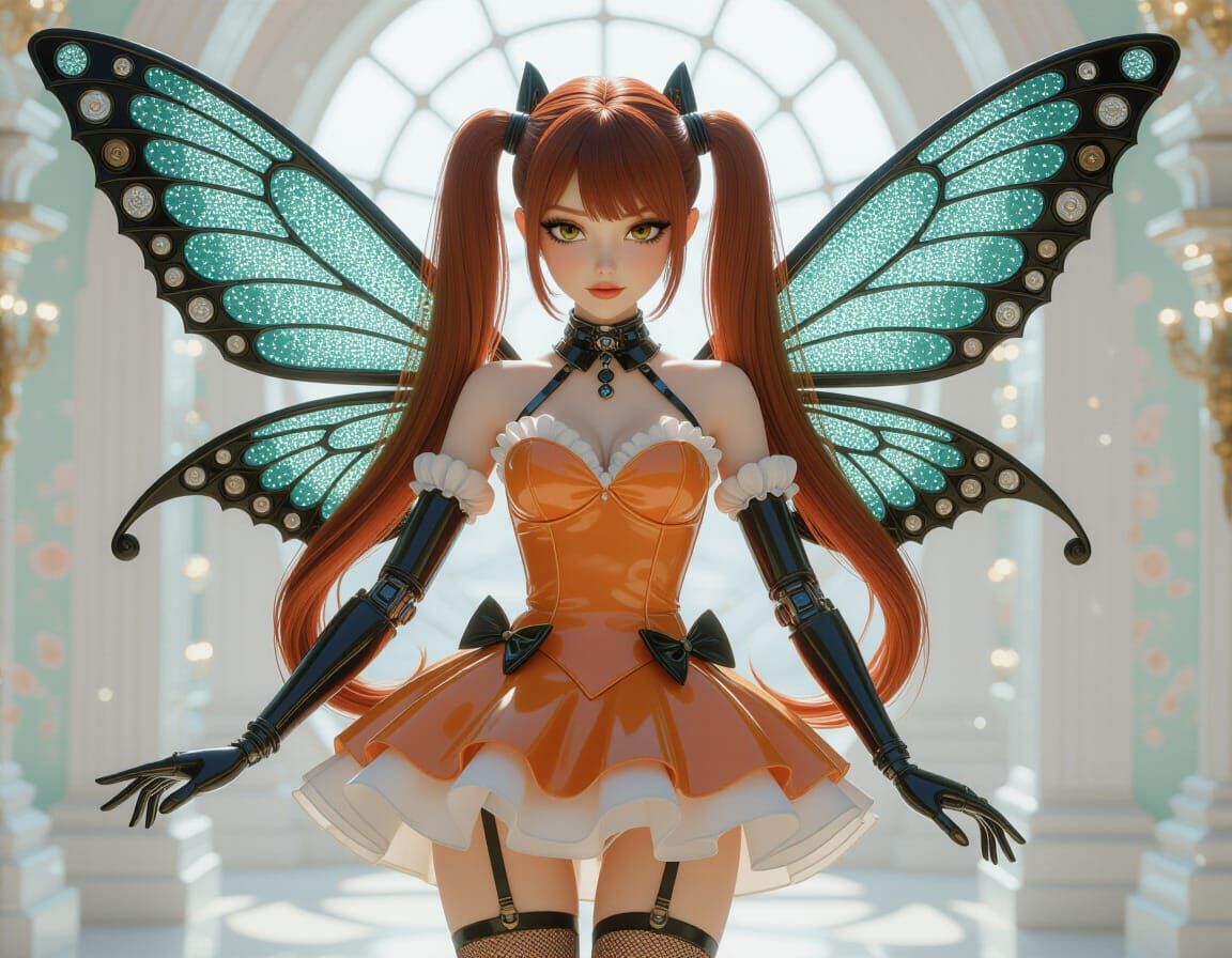 Pixar Style Faery with Biomechanical Wings