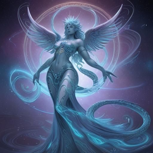 Celestial Zephyr Serpent Soaring Through Cosmic Expanse