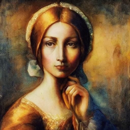 Renaissance Woman with Flowing Water