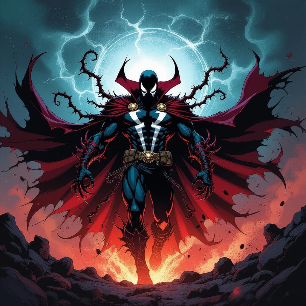 Spawn, Doctor Strange, Carnage Hybrid in Dark Magic Vortex