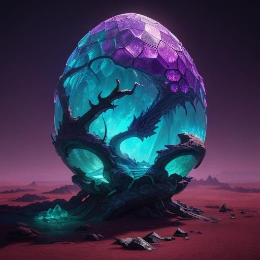 Crystal Dragon Egg Protected: Fantasy Concept Art