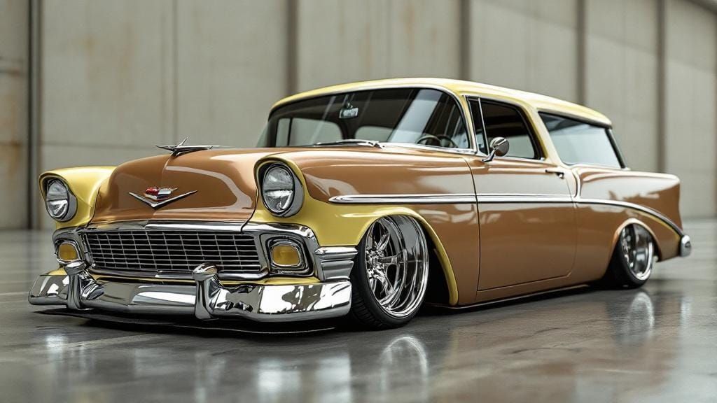 Custom 1956 Chevy Nomad Restomod in Futuristic Style