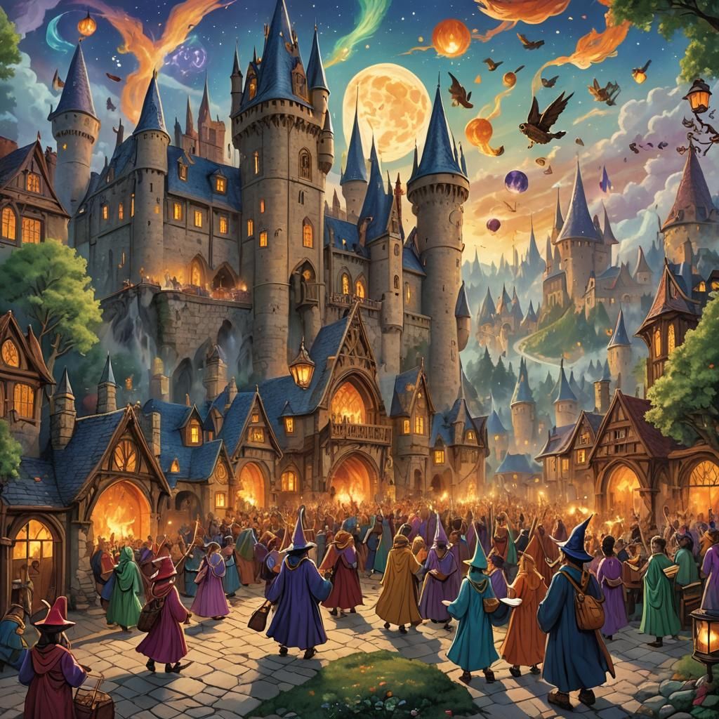 Wizards Return to School in a Magical Castle