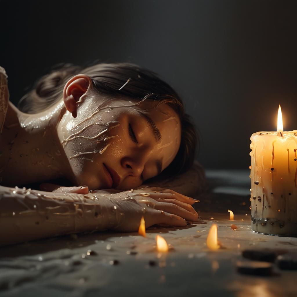 Candle Clock Concept Art in Pastel Colors