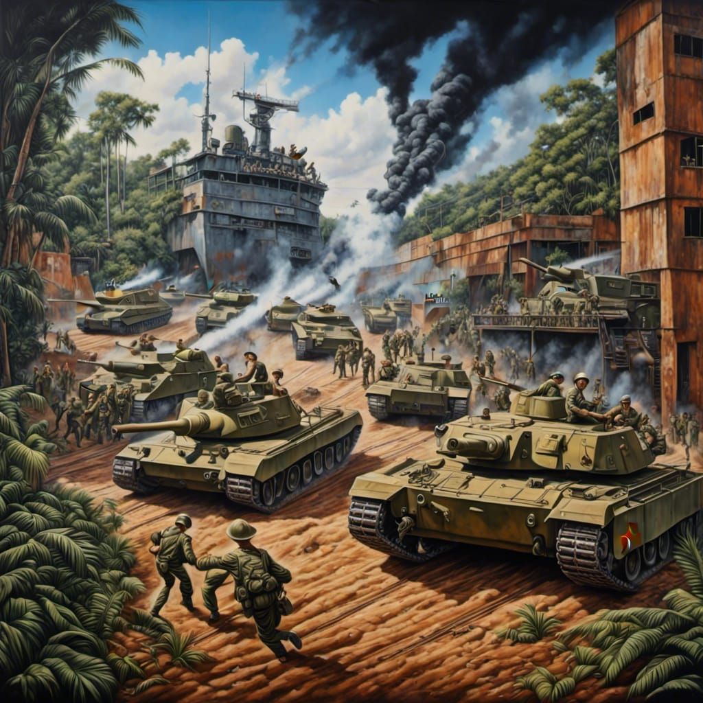 Vietnam War in Trompe-l'oeil Style