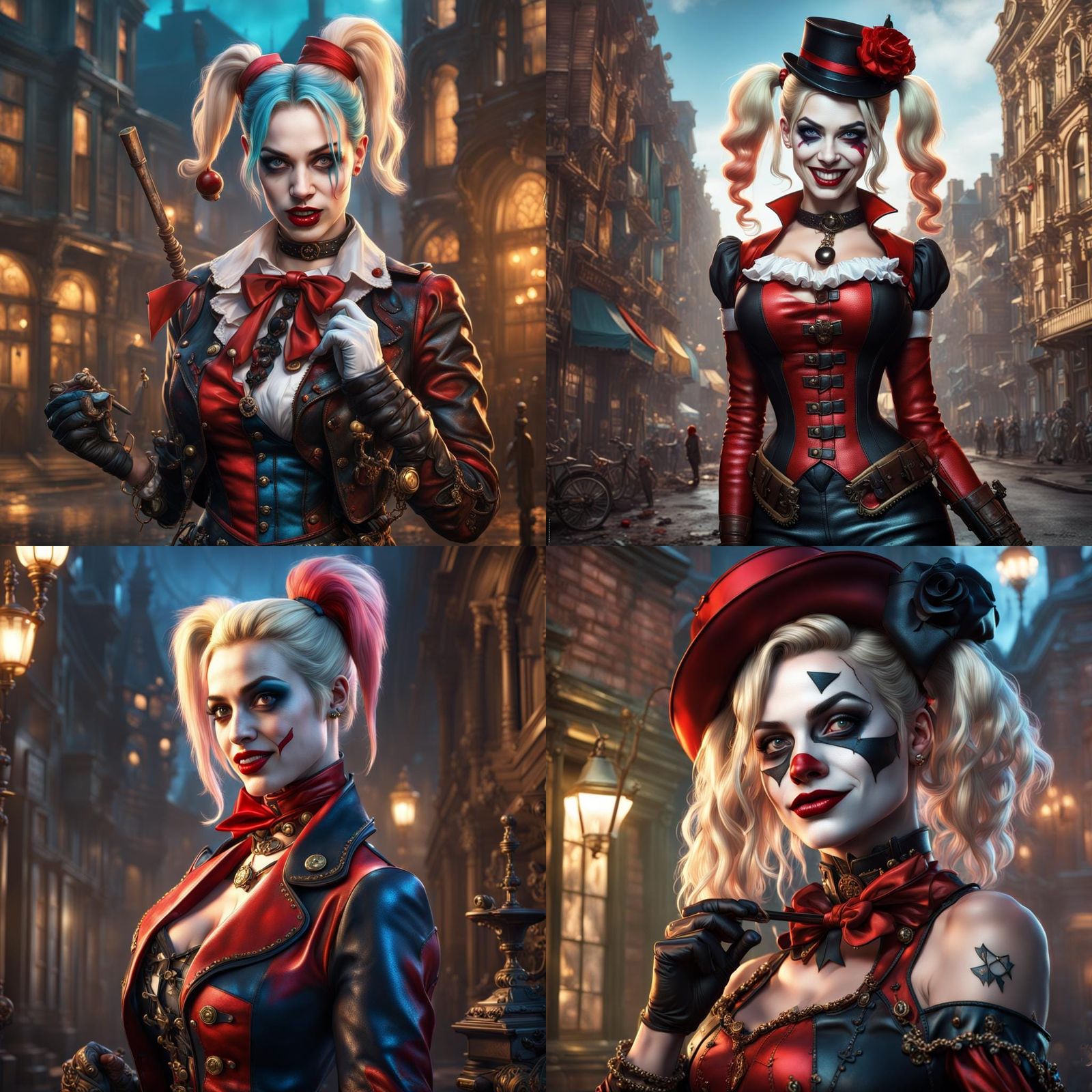 Victorian Harley Quinn Comic Book Cover in High Definition