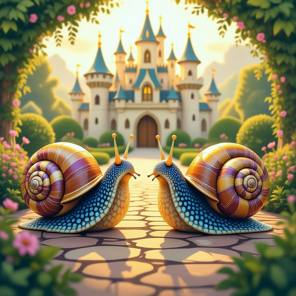 Snails in Love Get Married in Fairytale Castle