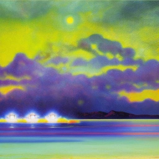 Ancient Greek Nuclear Submarine Underwater View