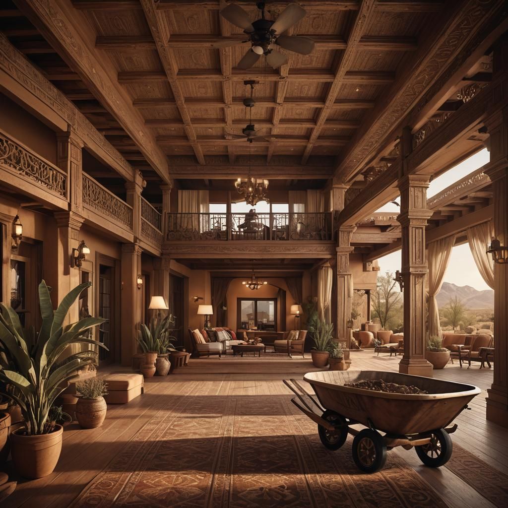 Desert Boutique Hotel Suite in Digital Matte Painting